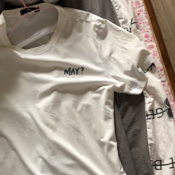 Men's short-sleeved white T-shirt printed simple round-neck short-sleeved casual - Picture 7 of 16